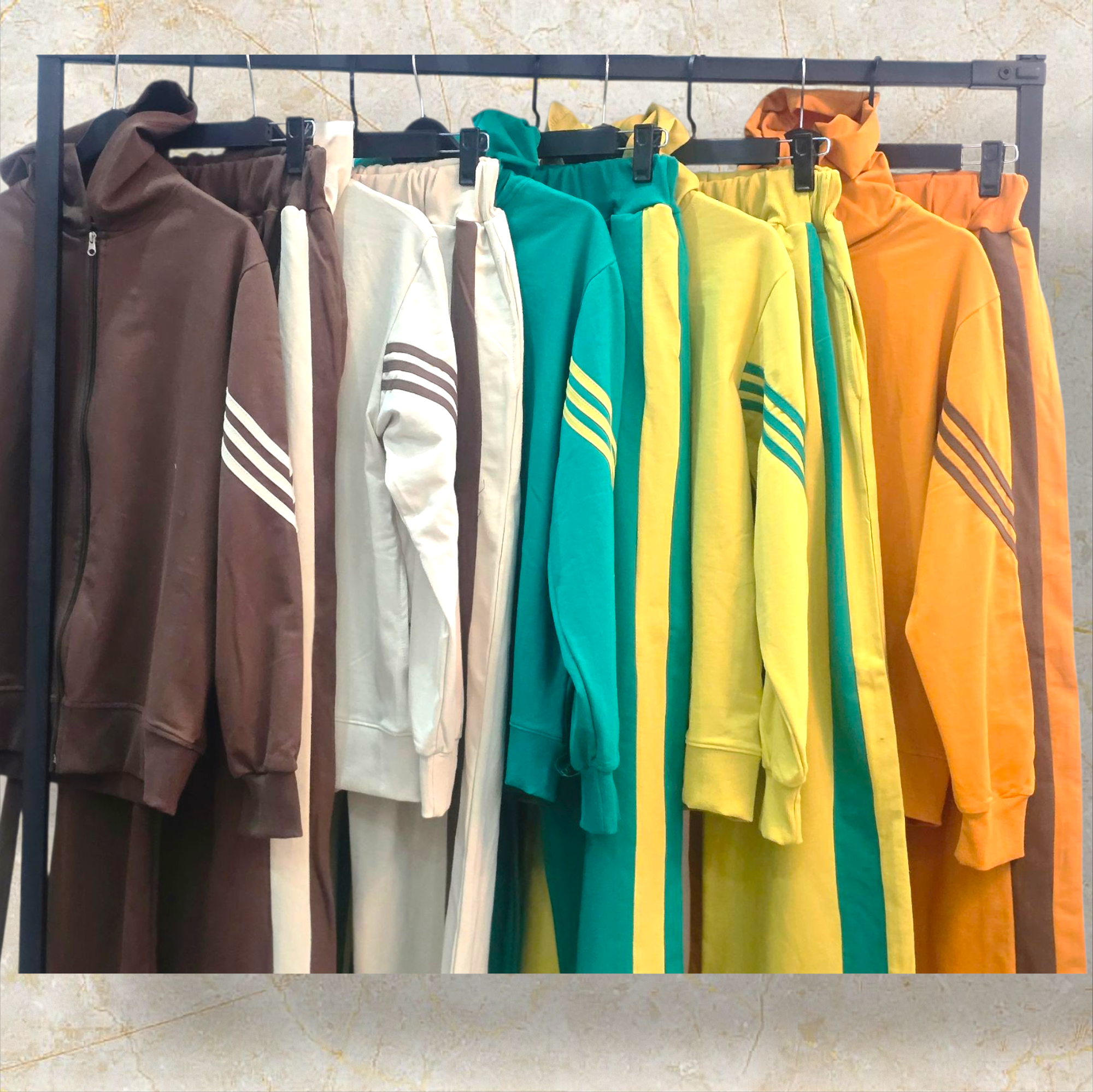 سویی شرت شلوار نخ پنبه طرح ۳ خط