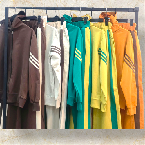 سویی شرت شلوار نخ پنبه طرح ۳ خط