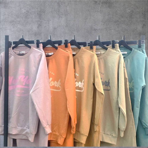 ست دورس شلوار نخ پنبه گرم بالا